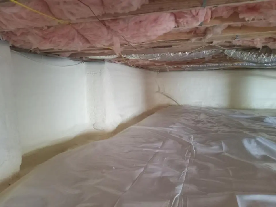 Crawl space encapsulation with closed-cell spray foam for Roof Waterproofing in Petersburg